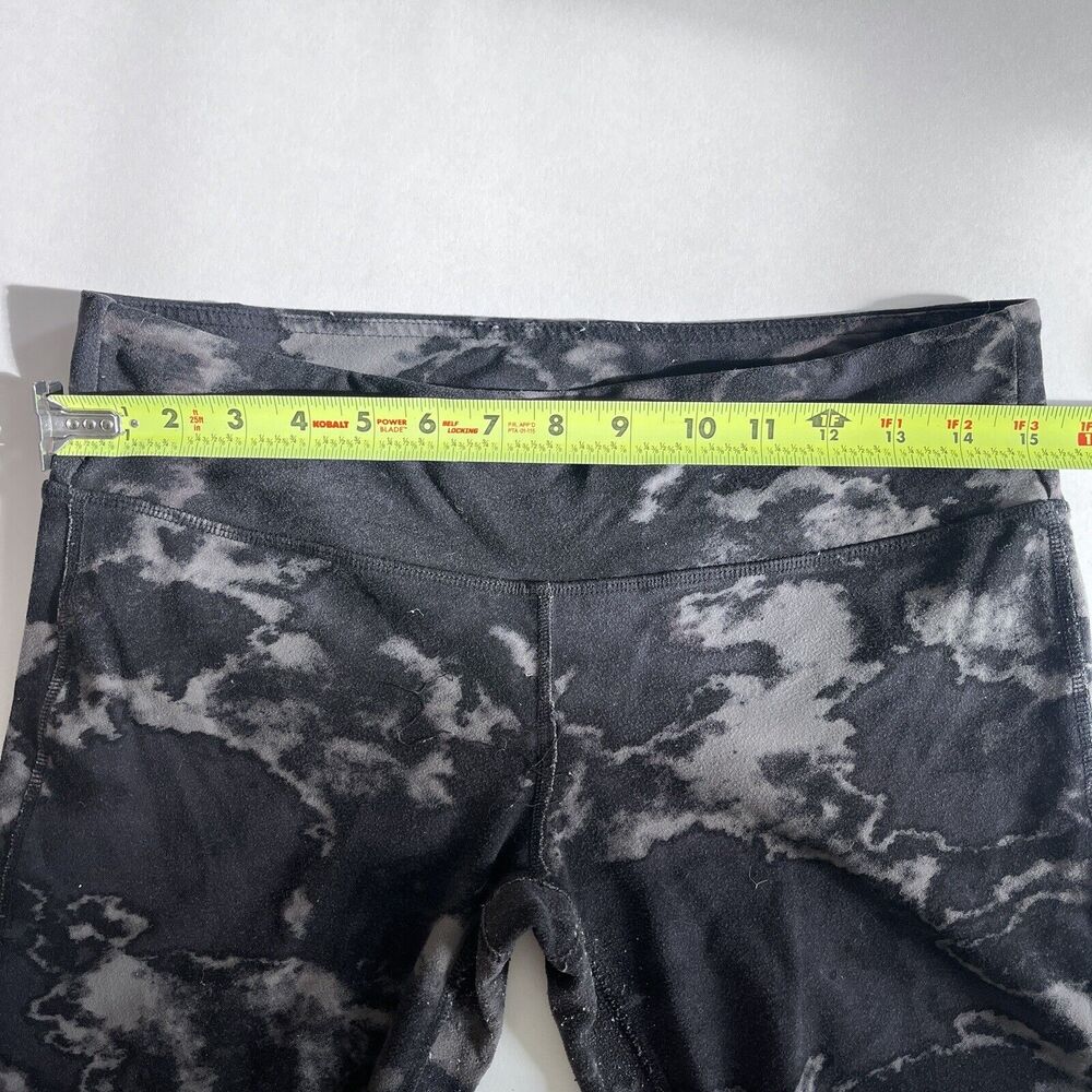 Alo Yoga Goddess Ribbed Women Legging Pant High Waist Black Camo Ruched Medium - Picture 6 of 9